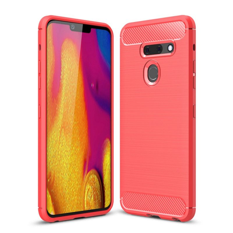 Coque Lg G8 Thinq Fibre Carbone Brossée