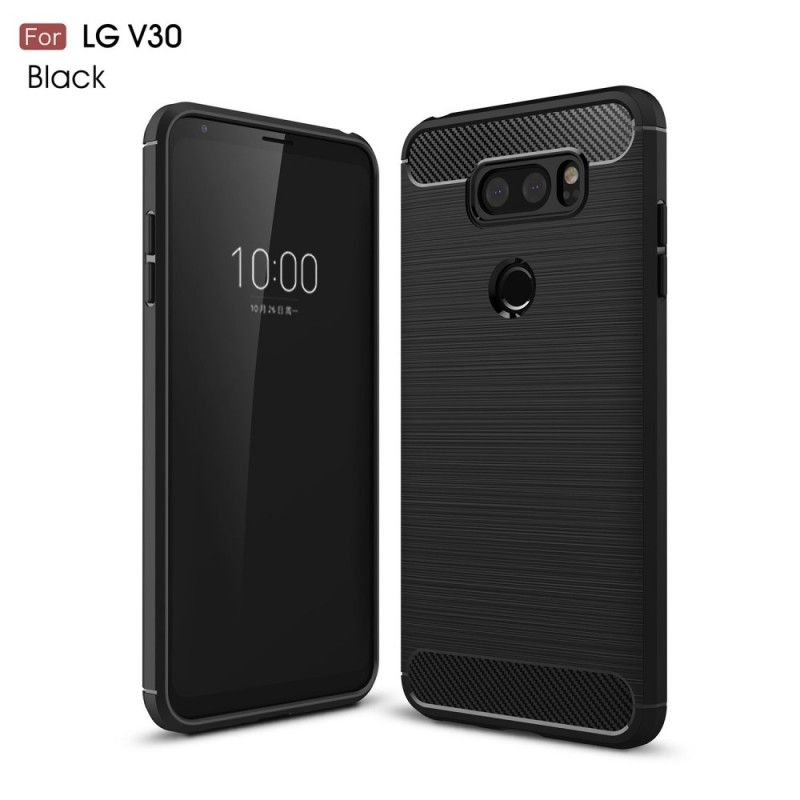 Coque Lg V30 Fibre Carbone Brossée