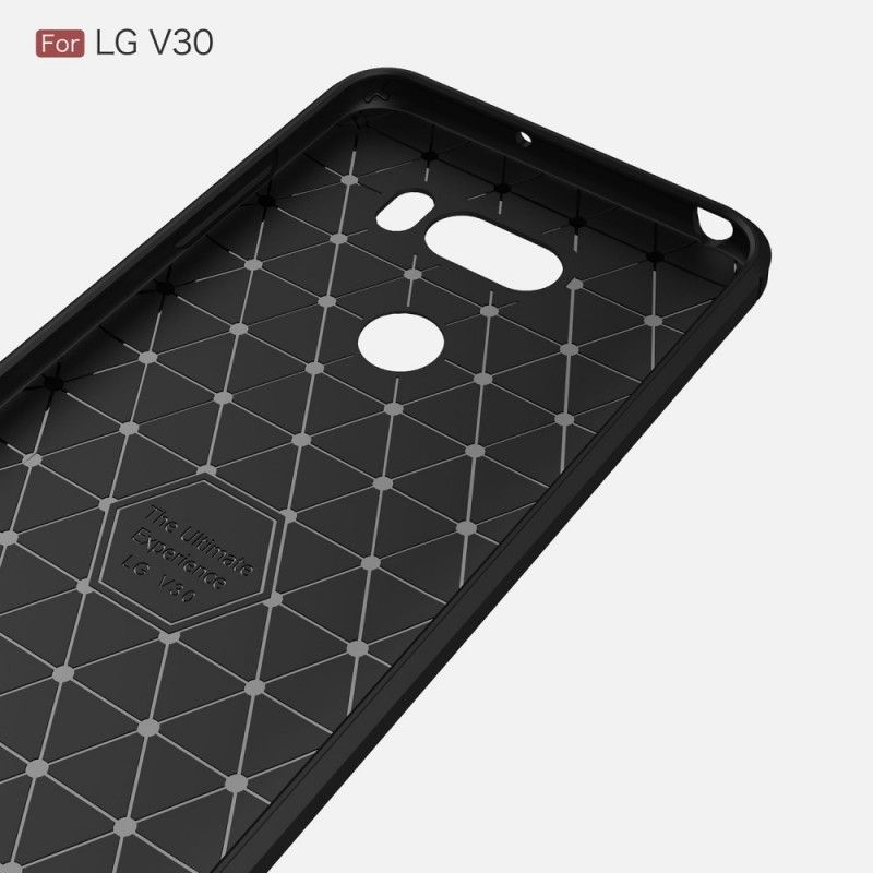 Coque Lg V30 Fibre Carbone Brossée