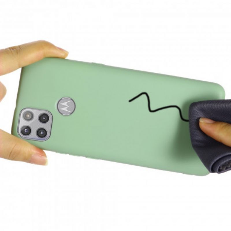 Coque Moto G 5G Conception Silicone Liquide Avec Lanière