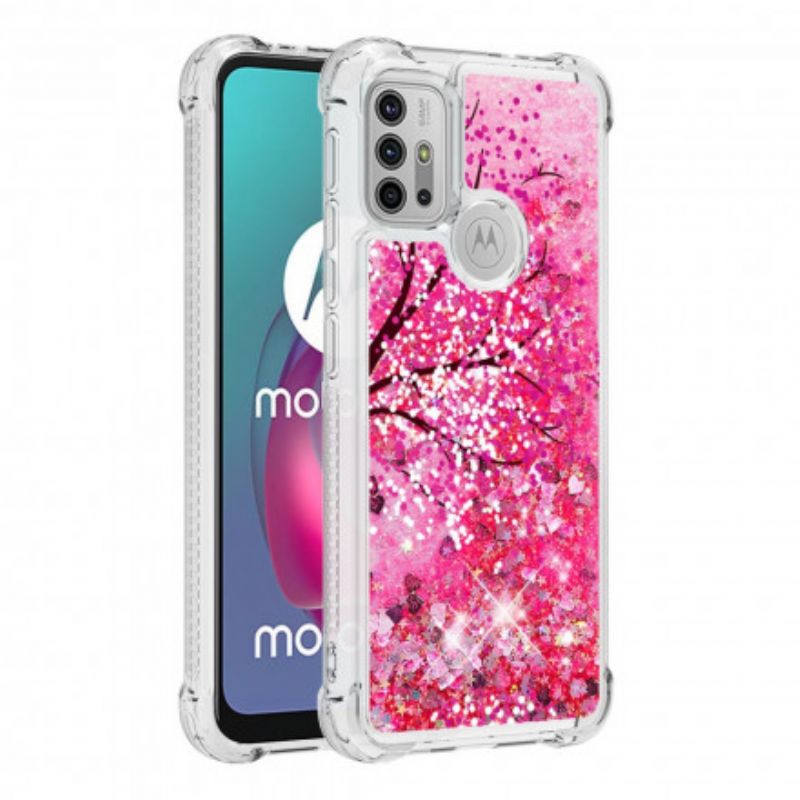 Coque Moto G30 / G10 Arbre Paillettes