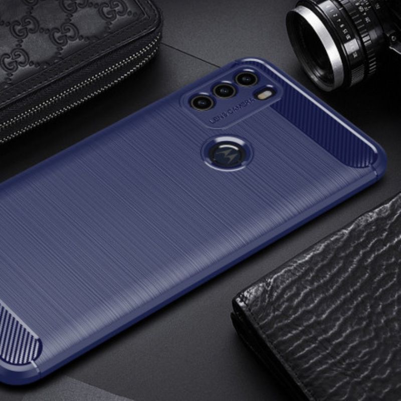 Coque Moto G50 Fibre Carbone Brossée