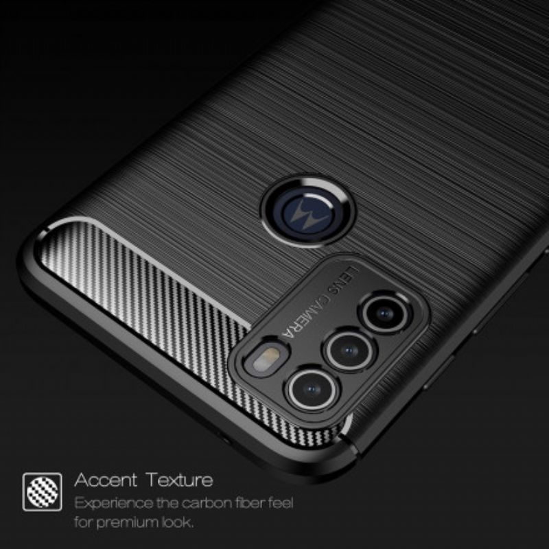 Coque Moto G50 Fibre Carbone Brossée