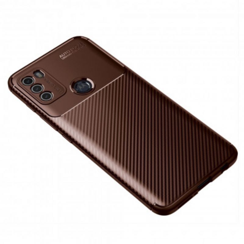 Coque Moto G50 Flexible Texture Fibre Carbone