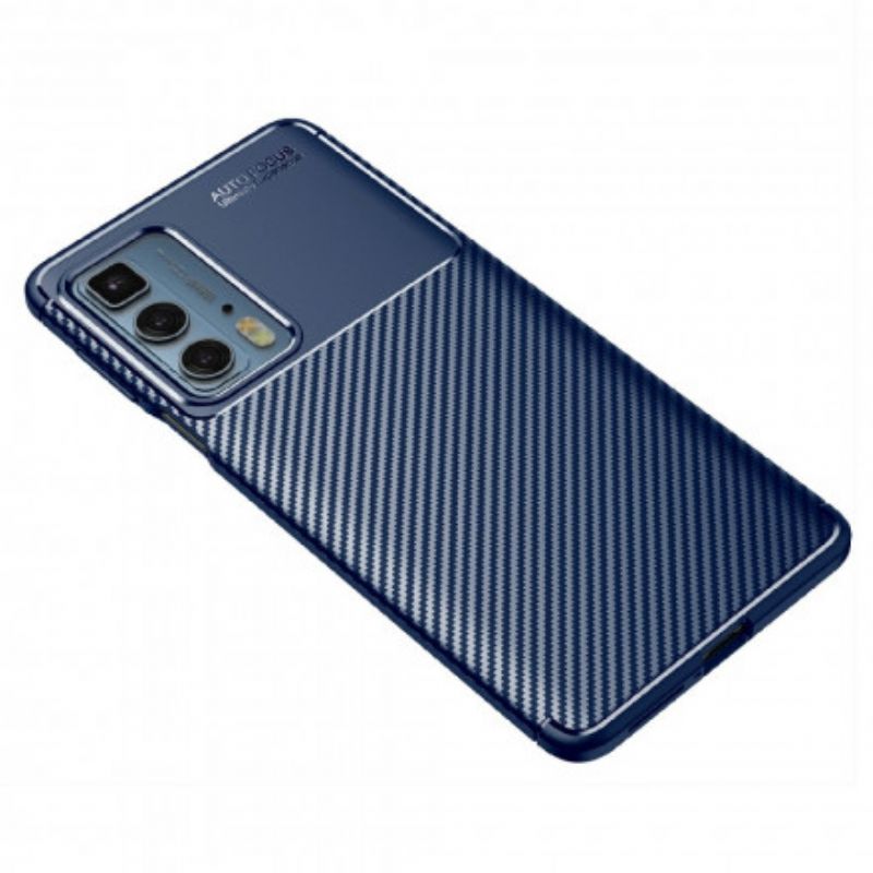 Coque Motorola Edge 20 Pro Flexible Texture Fibre Carbone