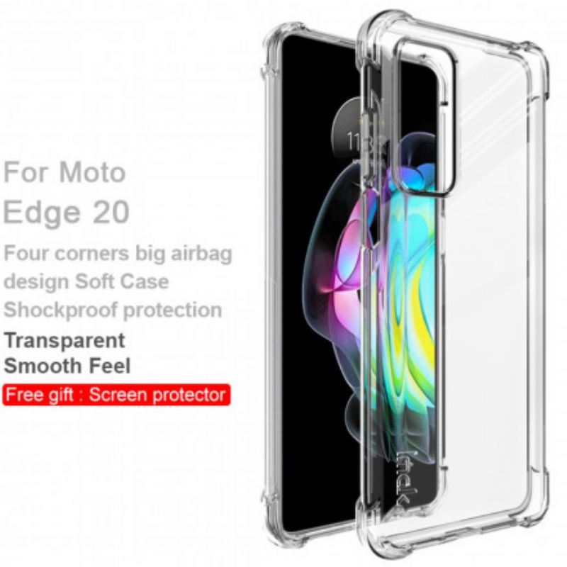 Coque Motorola Edge 20 Transparente Avec Film Écran Imak