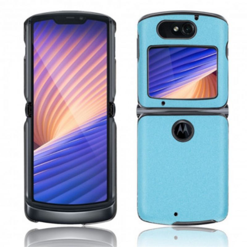 Coque Motorola Razr 5G Simili Cuir Sablé