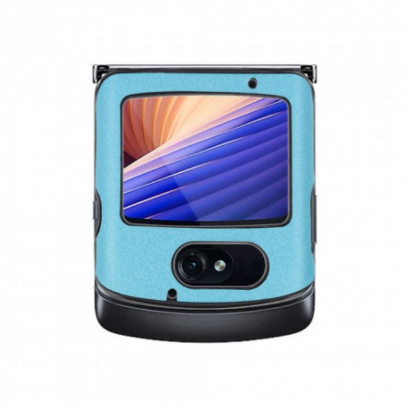 Coque Motorola Razr 5G Simili Cuir Sablé