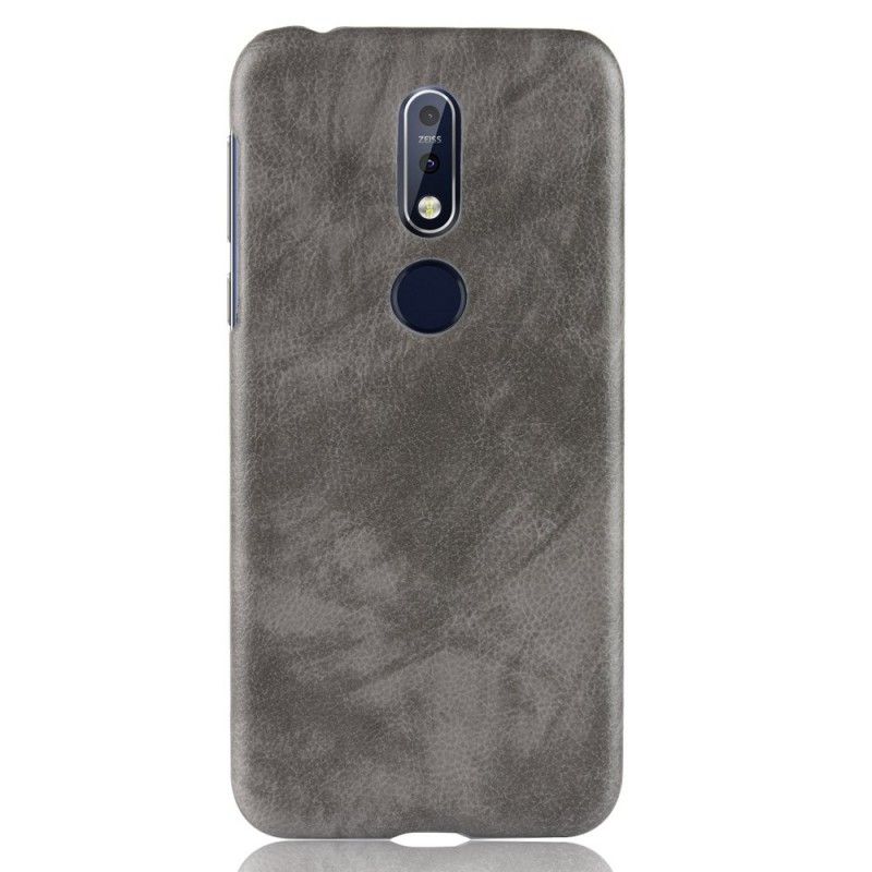 Coque Nokia 7.1 Effet Cuir Litchi