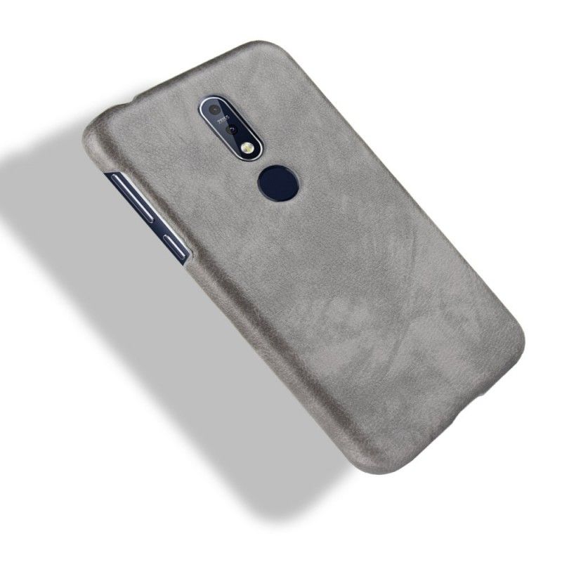 Coque Nokia 7.1 Effet Cuir Litchi