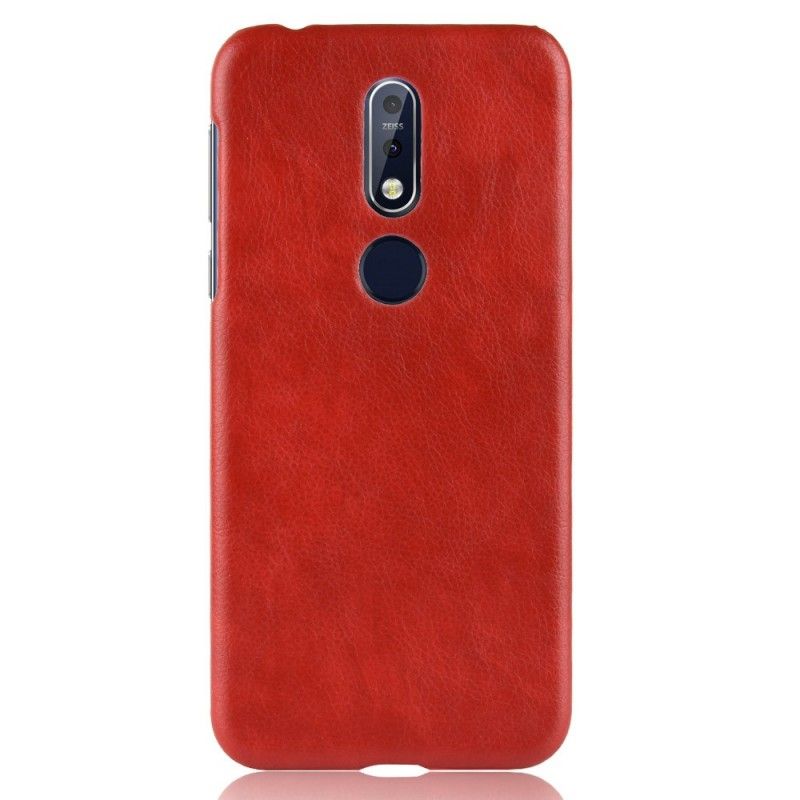 Coque Nokia 7.1 Effet Cuir Litchi