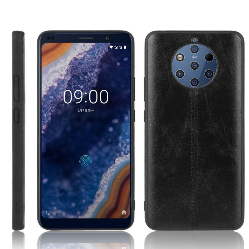 Coque Nokia 9 Pureview Effet Cuir Couture