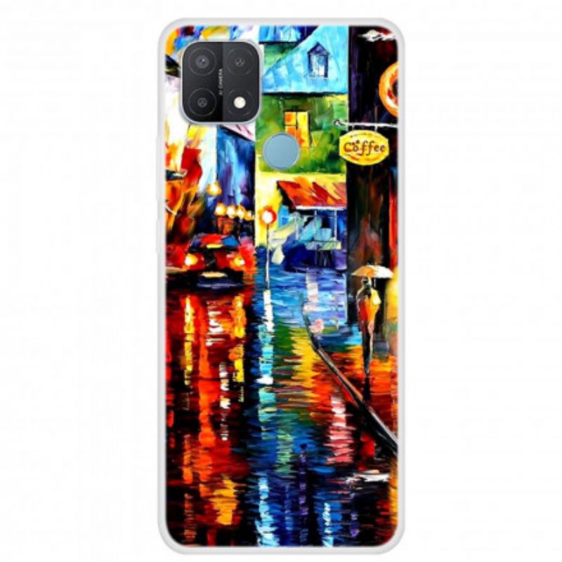 Coque Oppo A15 Peinture De Café