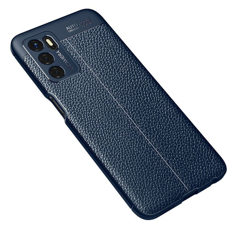 Coque Oppo A16 / A16s Effet Cuir Litchi Double Line
