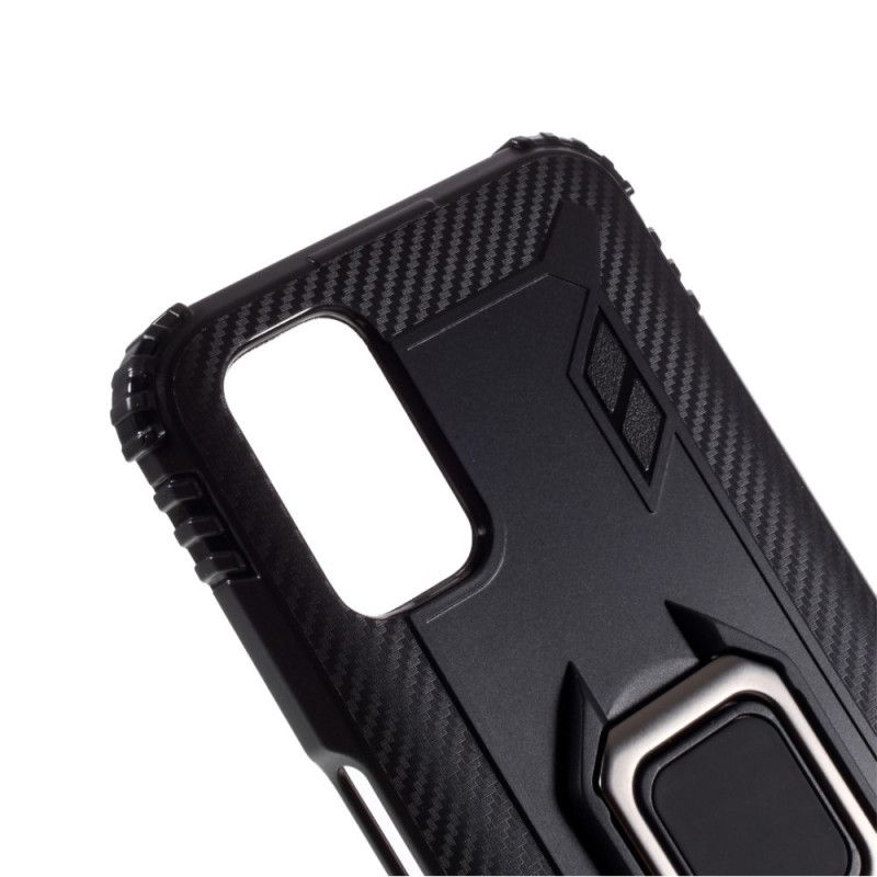 Coque Oppo A72 Ring Et Fibre Carbone