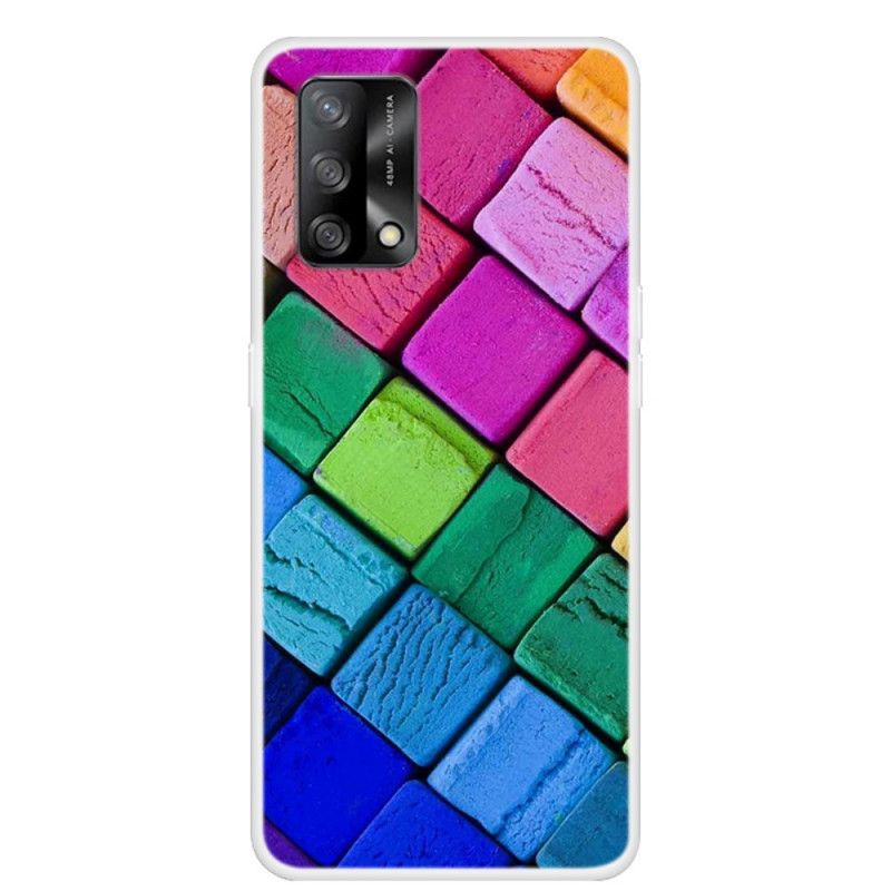 Coque Oppo A74 4G Cubes Colorés