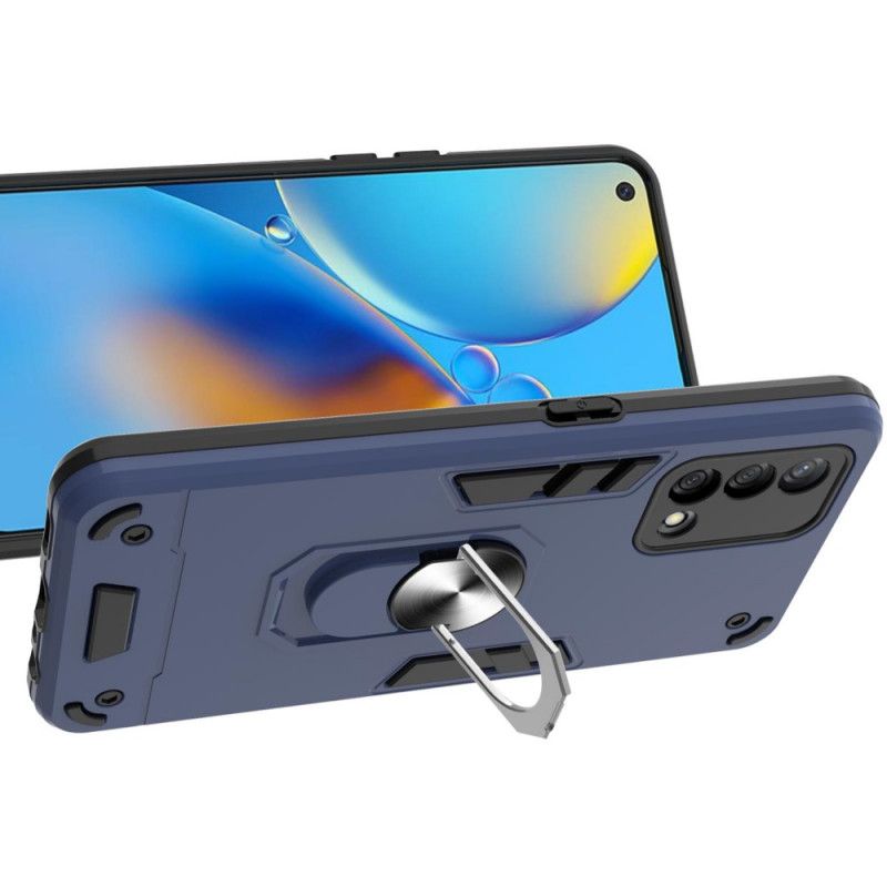 Coque Oppo A74 4G Détachable Anneau-support Métallisée