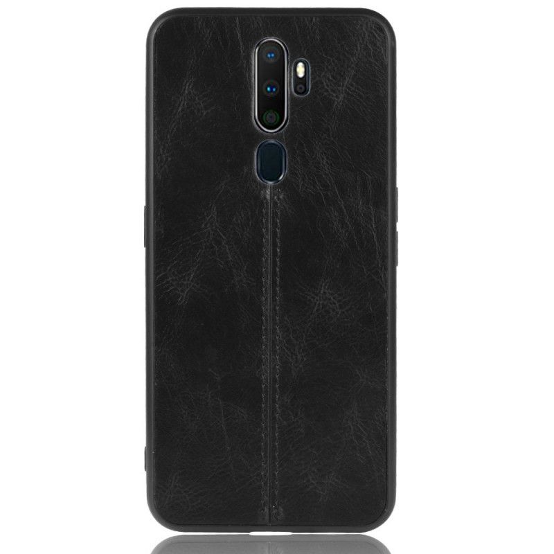 Coque Oppo A9 2020 / A5 2020 Effet Cuir Coutures