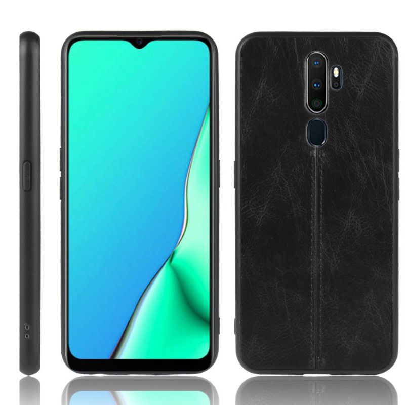 Coque Oppo A9 2020 / A5 2020 Effet Cuir Coutures