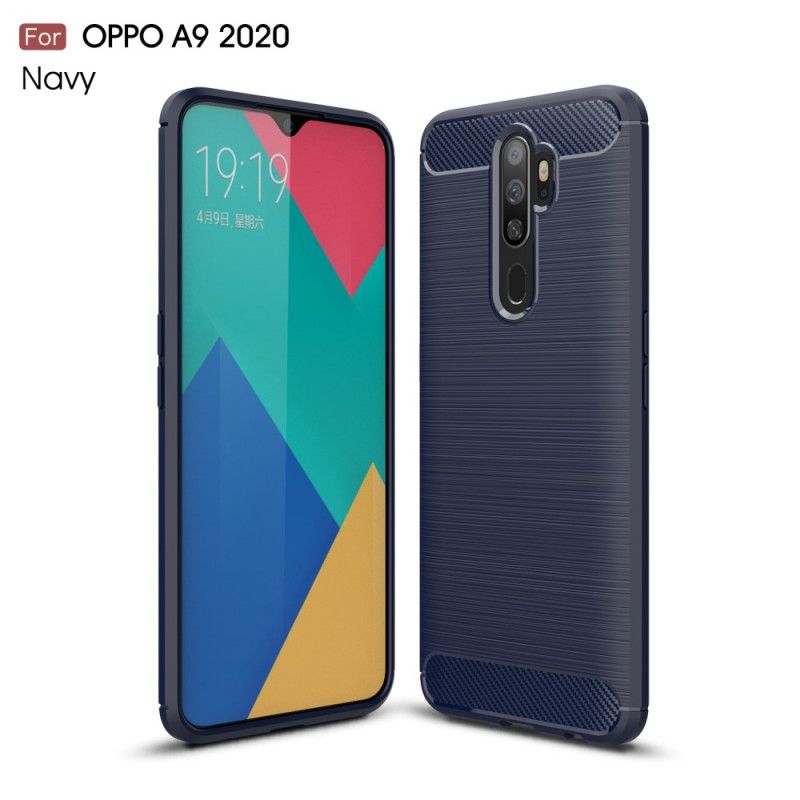 Coque Oppo A9 2020 / A5 2020 Fibre Carbone Brossée