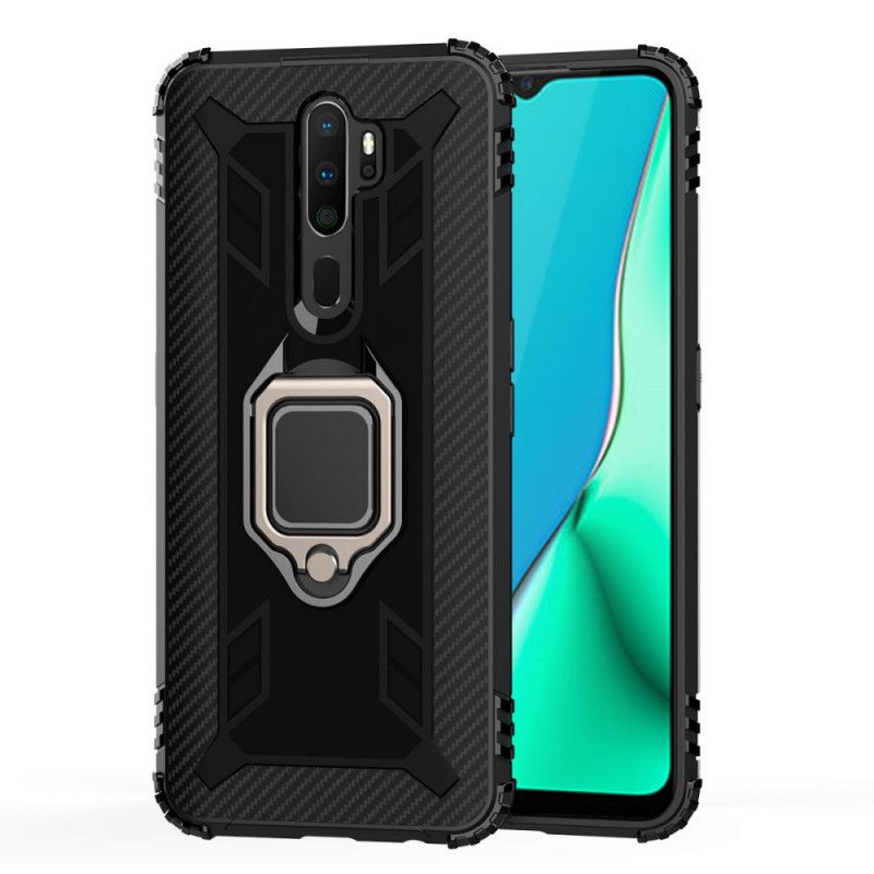 Coque Oppo A9 2020 Ring Et Fibre Carbone