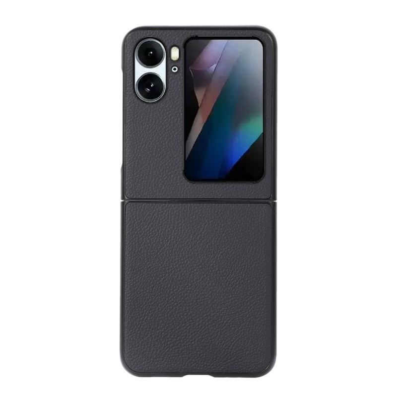 Coque Oppo Find N2 Flip Véritable Cuir Litchi