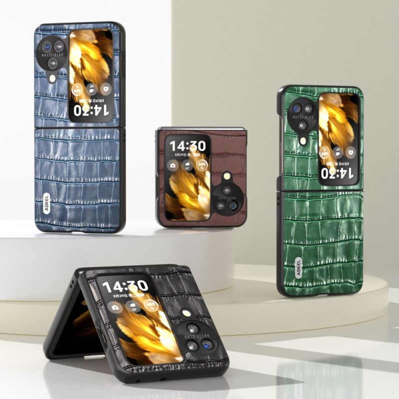 Coque Oppo Find N3 Flip Effet Crocodile ABEEL