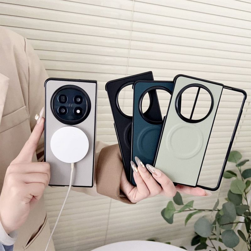 Coque Oppo Find N5 5G Compatible MagSafe Effet Cuir