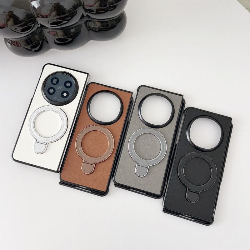 Coque Oppo Find N5 5G Simili Cuir Anneau-Support