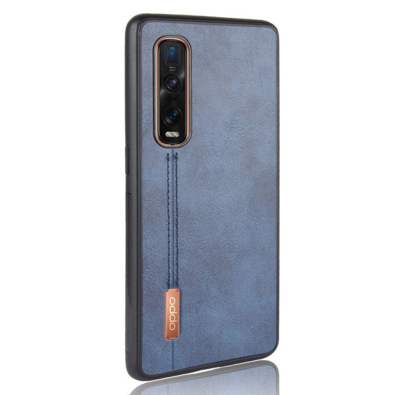 Coque Oppo Find X2 Pro Effet Cuir Couture