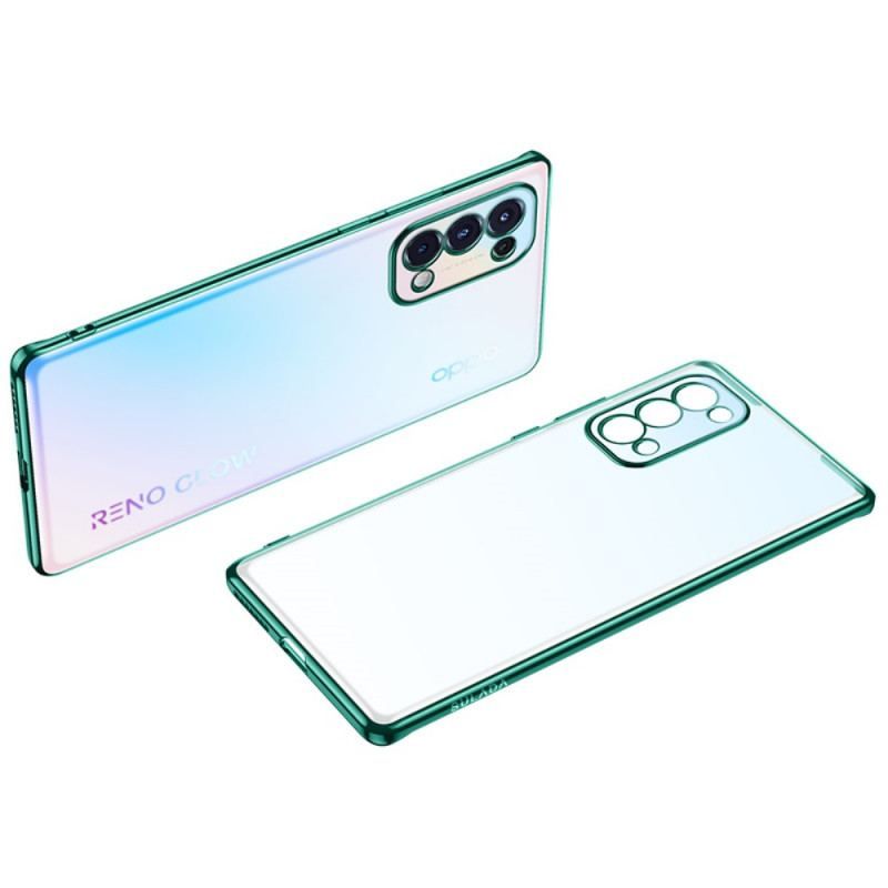 Coque Oppo Find X3 Lite Transparente Rebords Style Métal SULADA