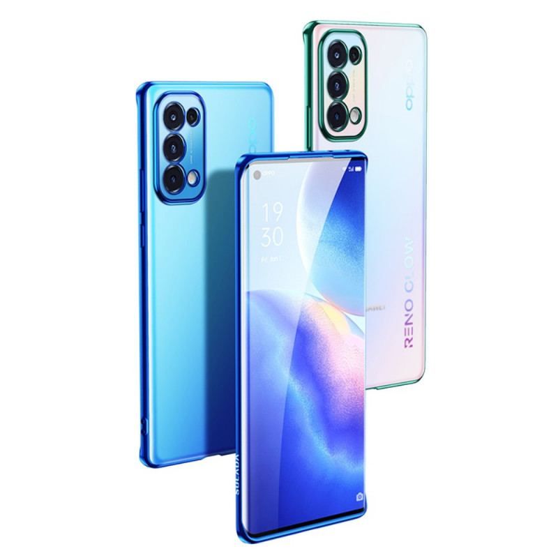 Coque Oppo Find X3 Lite Transparente Rebords Style Métal SULADA