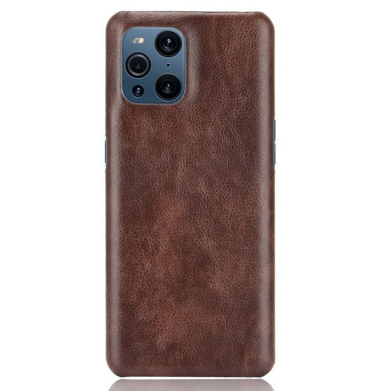 Coque Oppo Find X3 / X3 Pro Effet Cuir Litchi