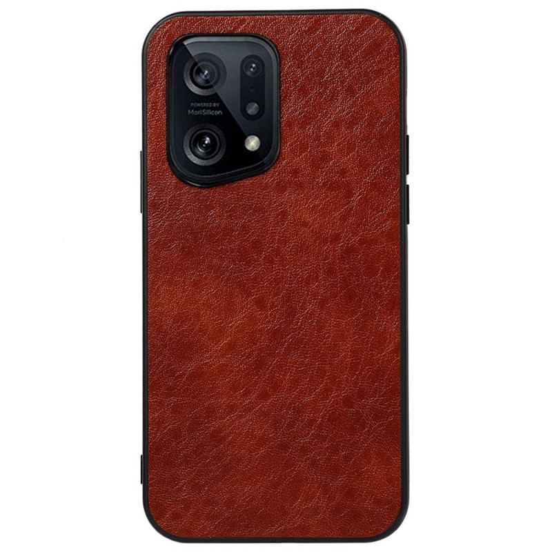 Coque Oppo Find X5 Effet Cuir