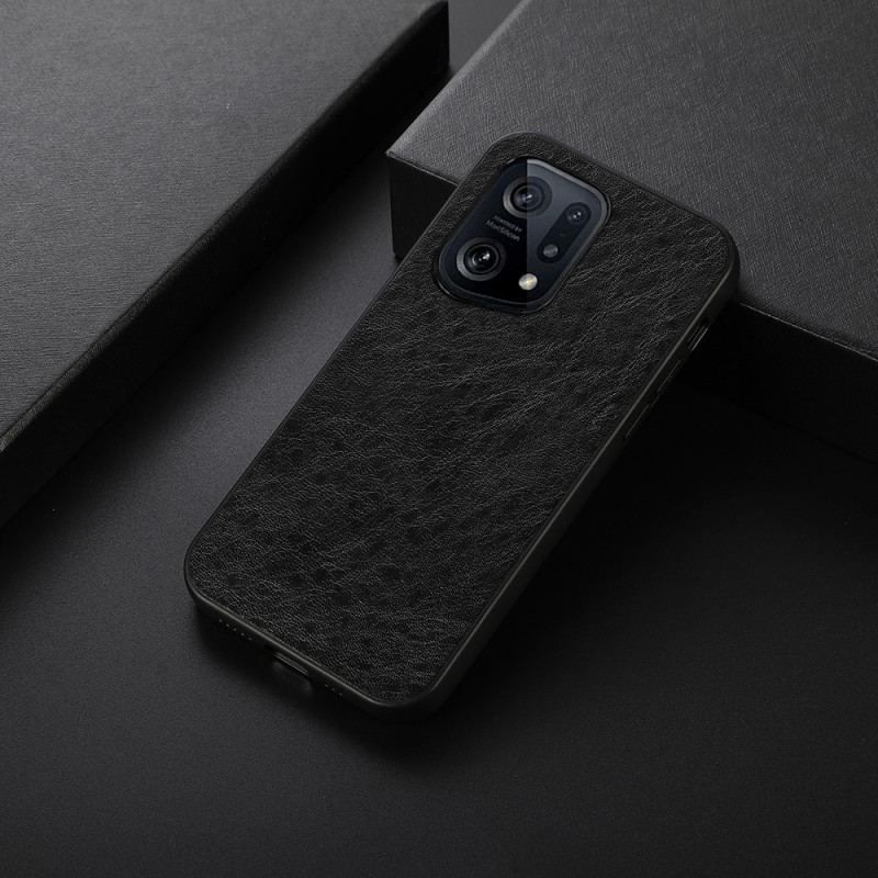 Coque Oppo Find X5 Effet Cuir