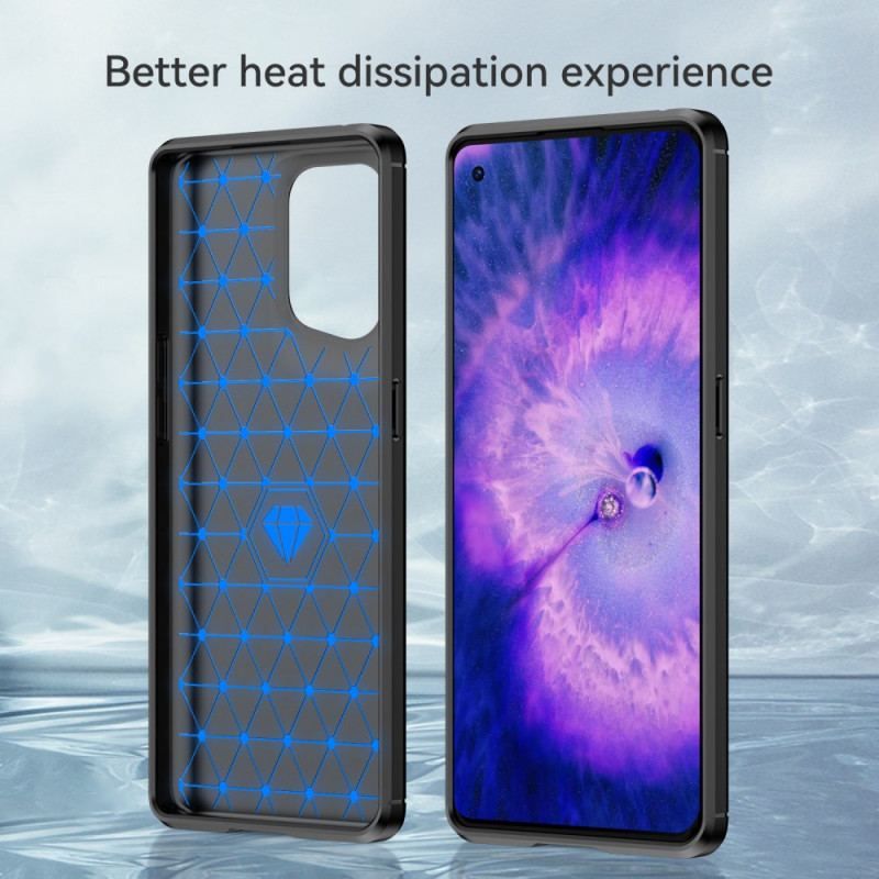 Coque Oppo Find X5 Fibre Carbone Brossée