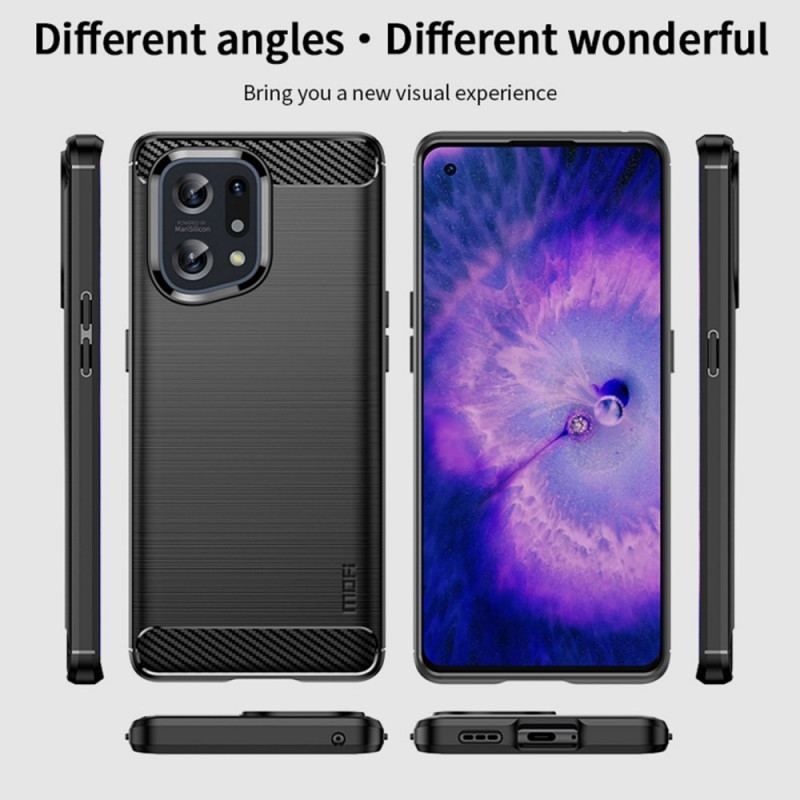 Coque Oppo Find X5 Fibre Carbone Brossée MOFI