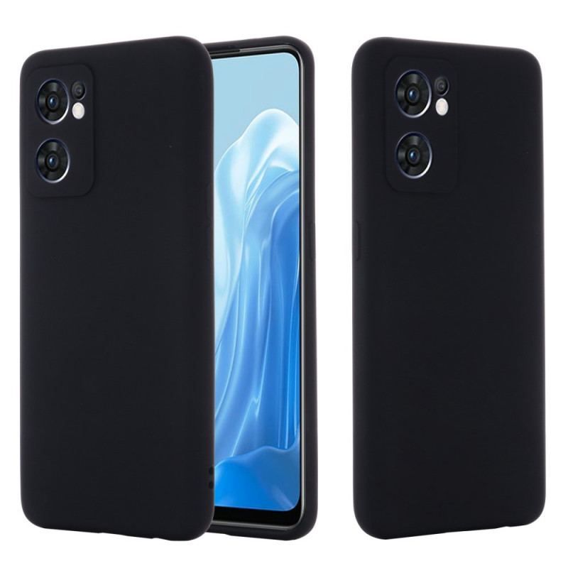 Coque Oppo Find X5 Lite 5G Silicone Liquide avec Lanière