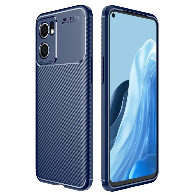 Coque Oppo Find X5 Lite Fibre Carbone Brossée