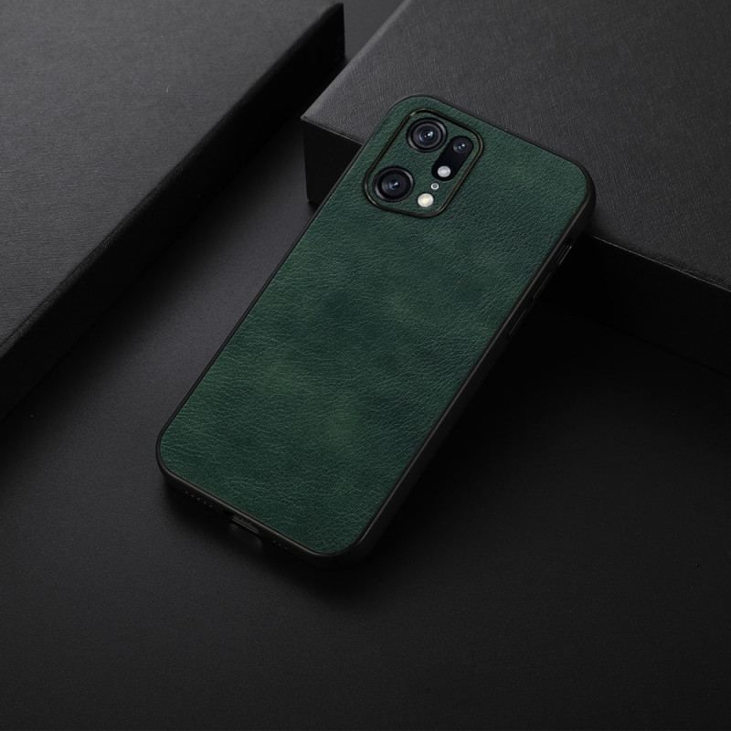 Coque Oppo Find X5 Pro Effet Cuir Litchi