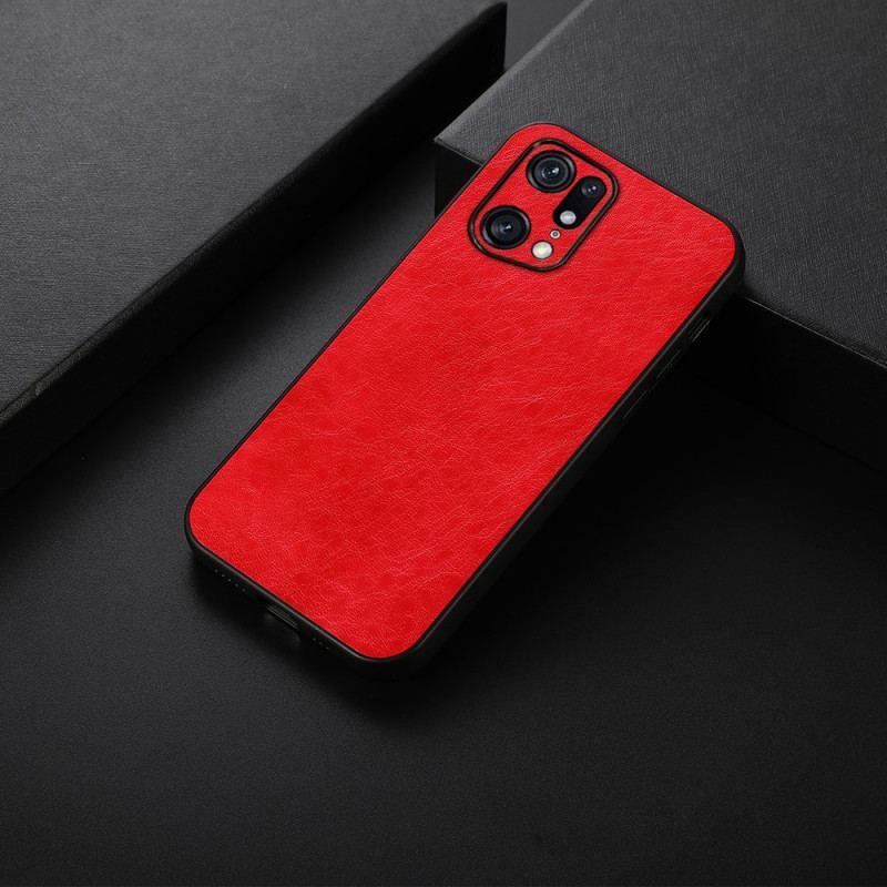 Coque Oppo Find X5 Pro Simili Cuir Texturé