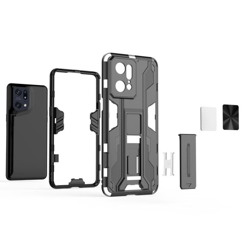 Coque Oppo Find X5 Pro Support Amovible Vertical et Horizontal