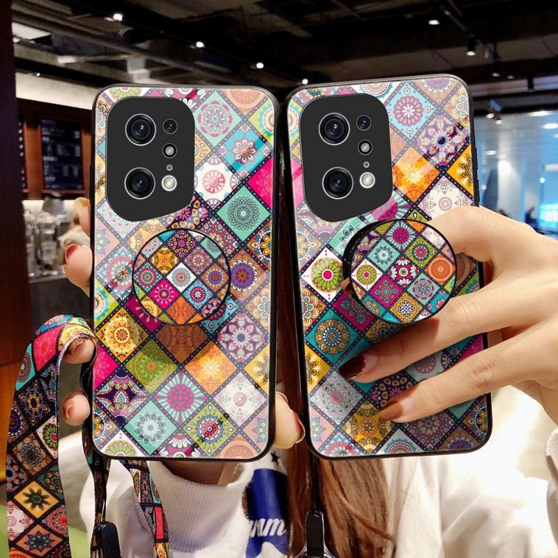 Coque Oppo Find X5 Pro Support Magnétique Patchwork