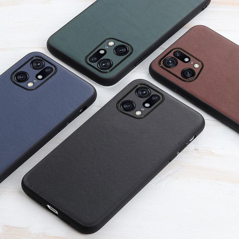 Coque Oppo Find X5 Pro Véritable Cuir