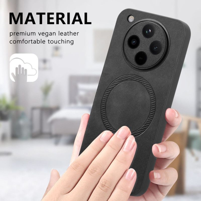 Coque Oppo Find X8 Compatible MagSafe Effet Cuir