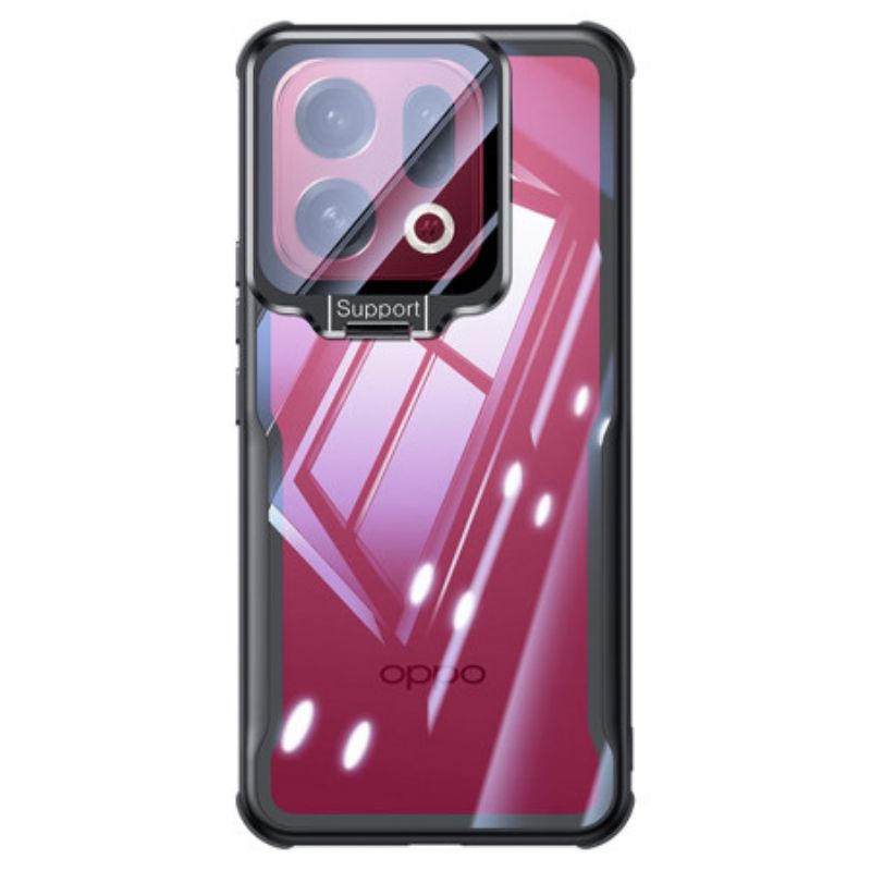 Coque Oppo Find X9 5G Transparente avec Support Intégré et Protection Caméra
