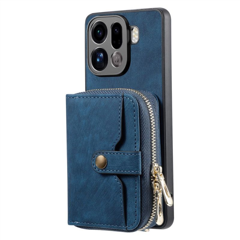 Coque Oppo Find X9 Pro 5G Porte-Cartes Zippé et Bandoulière