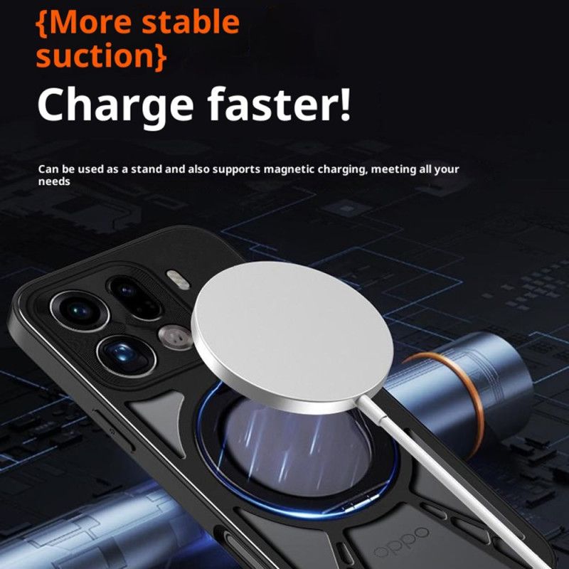 Coque Oppo Find X9 Pro 5G Support Magnétique Rotatif et Dissipation Thermique