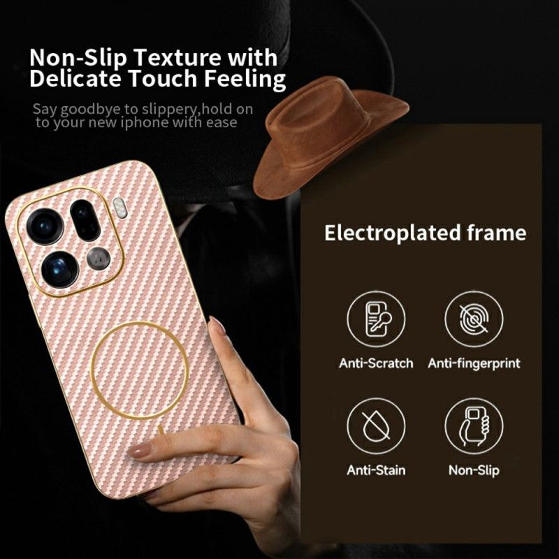 Coque Oppo Find X9 Pro 5G Texture Fibre de Carbone
