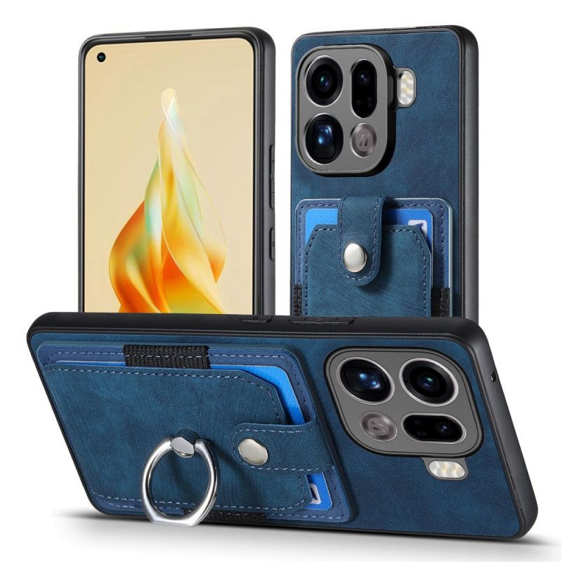 Coque Oppo Find X9 Pro Porte-Cartes et Anneau